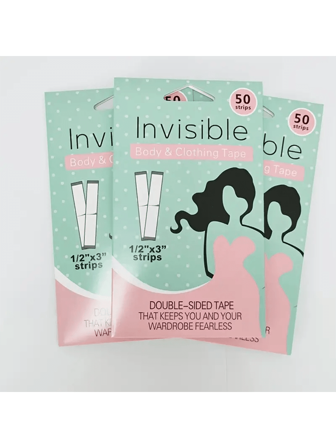 50 片透明防滑贴纸适用于衬衫领子、女士内衣和内裤防曝光 - 隐形抓握无缝粘合剂夏季降温、海滩、旅行