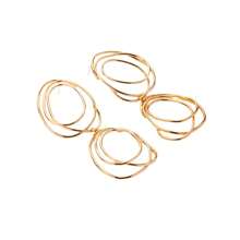 1 Pair Asymmetrical Spiral Line Decor Metallic Earring, Fashionable, Handmade, High-End, Personalized, Versatile Ear Studs For Women