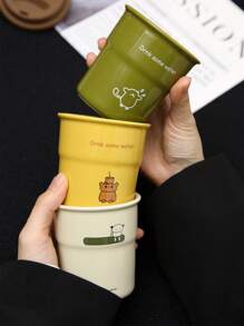 1 cốc gốm sứ Anh hoạt hình 9,7oz có nắp silicon và ống hút, cốc cà phê chống rò rỉ dùng cho gia đình, văn phòng, trà chiều, nghệ thuật Latte, thích hợp cho người yêu cà phê, tiệc tùng, sử dụng tại nhà, quán cà phê, trở lại trường học - Nhiều màu - Xem 14