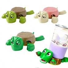 Posavasos con diseño de tortuga - Decoración de escritorio divertida y resistente al calor, Posavasos de plástico verde colorido para fiestas de Halloween, Navidad, Pascua, Acción de Gracias, regalos de broma y decoración de oficina en el hogar, Ornamento con tema de tortuga