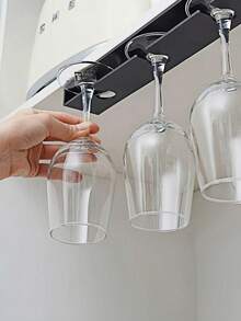 1/2 件家用实用展示玻璃杯悬挂式免钻孔玻璃杯架 - 彩色 - 查看 3