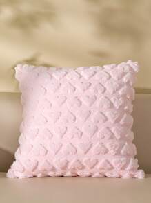 1 Pc Modern Pink Three-Dimensional Love Plush Throw Pillow, Living Room Sofa Cushion, Waist Support Cushion, Valentine's Day Home Decoration