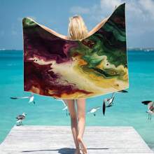 1pc Extra Large Beach Towel - Soft, Lightweight And Absorbent Polyester Bathing Towel, Suitable For Travel, Swimming, Camping, Yoga, Fitness, Beach Vacation And Beach Parties - Perfect Gift For Family And Friends - Multicolor - View 27