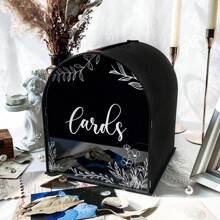 带插槽的木制拱形婚礼卡盒，用于婚宴的镂空礼品卡盒，婚礼钱信封盒，适用于婚礼、婚宴、周年纪念、毕业典礼、募捐会派对回礼房间装饰新娘 - 藍色 - 查看 11