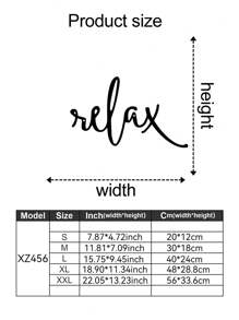 1件“放松”励志黑色金属墙饰 - 现代浴室装饰标牌 - 悬挂式浴室装饰 - 壁挂式铁艺雕塑，家居装饰点缀，房间装饰，墙面艺术礼物，生日和毕业礼物 - 彩色 - 查看 3