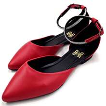 Salome Women's Rhinestone Strap Ankle Strap Sandal - Rojo - Ver 2