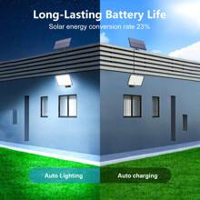 Đèn LED năng lượng mặt trời cảm biến chuyển động 400 bóng, dây cáp dài 4,9 mét, tự động sáng từ hoàng hôn đến bình minh, lý tưởng cho hiên nhà, sân vườn, nhà kho, tường ngoài trời, món quà hoàn hảo cho Giáng sinh, Ngày của Cha, Ngày của Bạn trai, cũng rất tuyệt vời để chiếu sáng lối đi, khu vườn và sân thượng. - Ánh sáng trắng - Xem 10