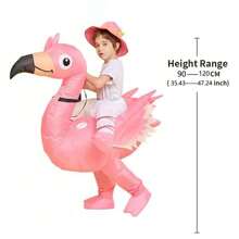 1 件火烈鸟充气服装圣诞吉祥物服装女款卡通动漫吉祥物角色扮演派对情人节万圣节 - 彩色 - 查看 11