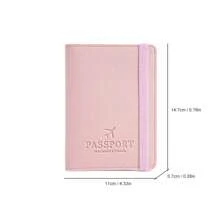 Simple Passport Holder. PU Leather Passport Bag, Multifunctional Passport Holder, Passport Document Sleeve, And Passport Sleeve. Travel Essentials Travel Accessories Travel Must Haves Holiday Essentials Holiday Travel Bag - Pink - View 6