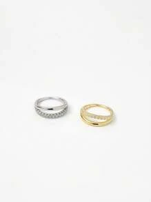 1pc 925 Sterling Silver Rhinestone Double Hoop Earrings, Cartilage Helix Hoop, 16G, 10mm, Suitable For Nose Septum, Ear Cuff, Cartilage, Nose Ring, Unisex, Suitable For Daily Wear - Drill + Smooth Piercing Ring - View 3