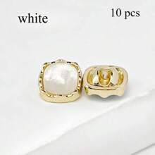 10 Pcs Square Cat-Eye Metal Buttons For Knit Cardigans, Shirt Collars & Dresses – Premium Stylish Apparel Decor