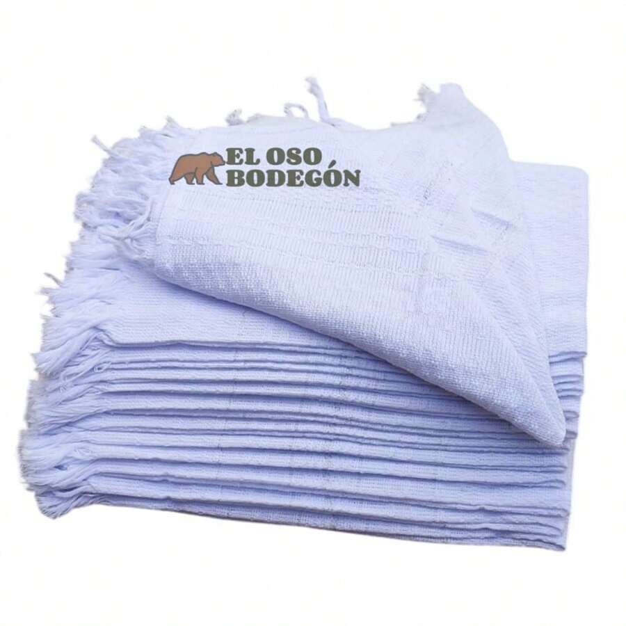 Cotton Cloth Tortilla Napkins With Fringes, Stripe Design, Made In Mexico. Table Napkins, Kitchen Fabrics, Tablecloths, Table Linens.