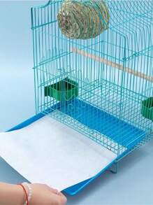 50pcs Disposable Water-Absorbent, Antimicrobial Non-Woven Cage Mat For Birds