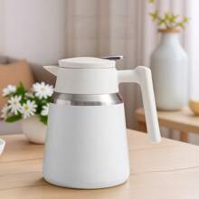 1pc 1100ML/37oz Stainless Steel Carafe, Home & Office Large Capacity Coffee Pot, Hot Water Kettle, Tea Pot Back To School - Multicolor - View 11