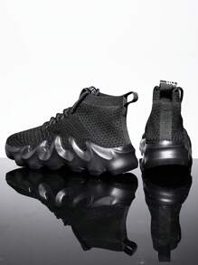 450 男士休闲一脚蹬袜子鞋运动鞋 - 黑色 - 查看 3