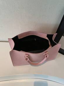 Modische große Handtasche mit Krokodil-Textur und Reißverschluss, geeignet für Alltag, Geschäftsreisen, Urlaub, Outdoor, Zuhause, Studentenwohnheim, Unisex Einkaufstasche - Pink - Übersicht 5