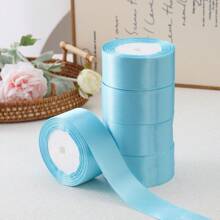 5卷奢华丝绸缎带，每卷25码/1.57英寸宽，适用于手工蝴蝶结、DIY礼品包装、婚礼装饰、丝带花束、工艺品、织物、手工婚礼花束材料、礼品包装材料、蛋糕装饰丝带等。