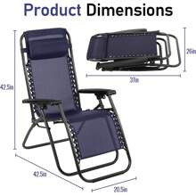 Patio Lounge Chair & Swing Chair - Màu xanh lam - Xem 2