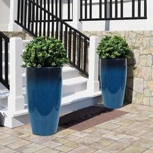 2 Pack 21" Tall Planters Sturdy Plant Flower Tree Pots For Indoor Outdoor Decor