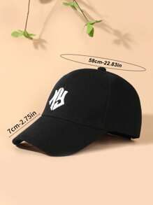 1 Pezzo Nuovo Cappellino Da Baseball A Protezione Solare Con Delicato Ricamo Ny Per Uomo, Adatto Per Vacanza Al Mare, Sport All'aperto E Indossare Al Sole In Strada