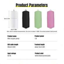 1 件迷你水族箱空气泵，静音增氧泵，便携式小型氧气泵，小型钓鱼增氧机，多种颜色可选，适用于家庭鱼缸、养鱼、钓鱼鱼缸用品，USB 供电