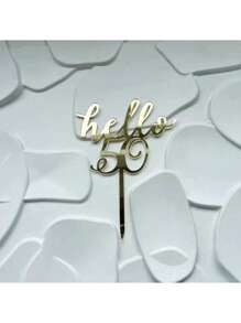 1/3/5 件金色亚克力 Hello18/21/30/40/50/60 蛋糕装饰适用于生日派对装饰 - 金色 - 查看 16