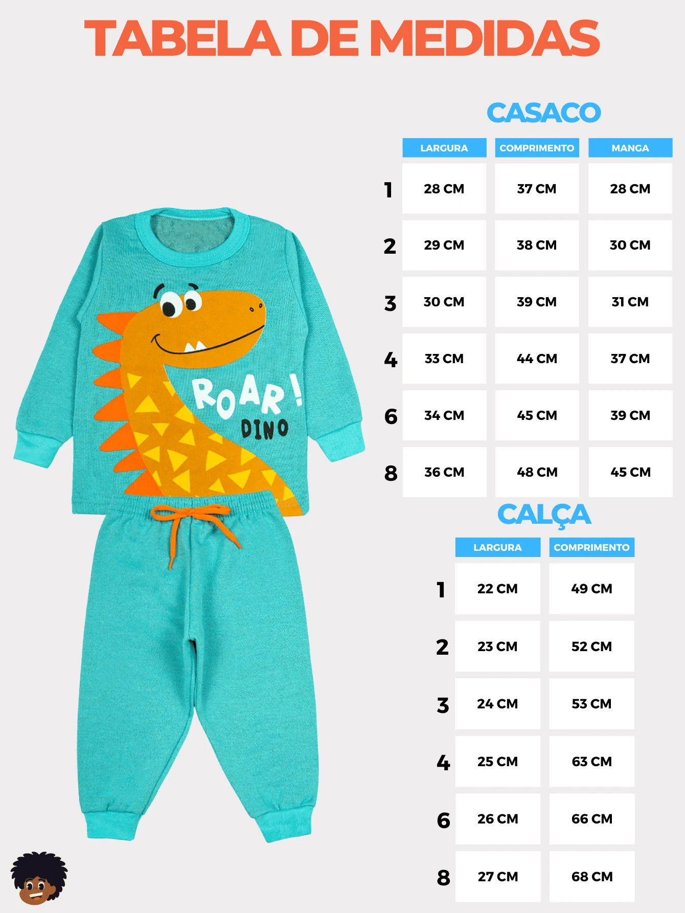 Kit 12 Peças Moletom Infantil Menino Inverno - 6 Casacos + 6 Calças - Tamanho 1 ao 8 - Multicolorido - Visão 4