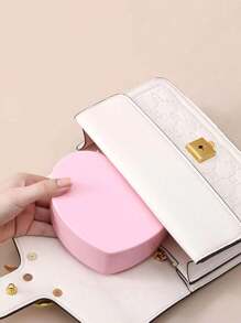 1 Peça Organizador de Joias e Maquiagem em Forma de Coração com Espelho de Camada Dupla - Perfeito para Acessórios e Pequenas Decorações, Integra Inteligentemente os Itens Essenciais da Mesa, Colocado na Mesa, Ilumina Facilmente Todo o Espaço e Torna-se a Decoração Mais Atraente e Mais Bonita na Mesa e no Dormitório, Para Feriados, Praia, Coleção de Banheiro, Coleção de Quarto, Grande Capacidade