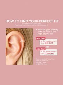 1pc 925 Sterling Silver Rhinestone Double Hoop Earrings, Cartilage Helix Hoop, 16G, 10mm, Suitable For Nose Septum, Ear Cuff, Cartilage, Nose Ring, Unisex, Suitable For Daily Wear - Drill + Smooth Piercing Ring - View 11