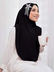 1pc Women's Solid Color Elastic Chin Cover Headscarf, Can Be Used As Robe, Headscarf, Veil, Suitable For Daily Wear, Breathable And Comfortable, Can Be Used As Lining For Headscarf Or Veil. - Solid Color - View 10