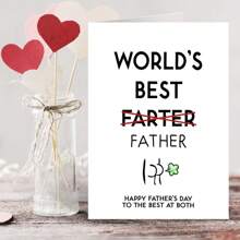 幽默的父亲节问候语、老爸笑话父亲节礼物、父亲节快乐卡片、老公父亲节、老爸卡片、有趣的父亲节礼物 - 多色 - 查看 6