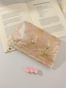 1 bucă geantă pentru cosmetice cu model floral auriu de capacitate mare, geantă pentru machiaj pentru femei, geantă pentru cosmetice, geantă de mână, baie, duș, portofel Cadouri,Cadouri de aniversare,Cadouri pentru prieteni și profesori