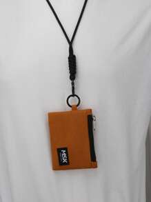 1pc Suede Zipper Pouch Neck Hanging Small Items Storage Bag For Coins Cash Cards Lipstick Keys For Men Wallet Mini Wallet Purse Wallet Wristlet Wallet Coin Wallet For Women Wallet - Multicolor - View 8