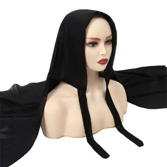 女士奢华牛奶丝和珍珠雪纺围巾 - 透气可调节穆斯林头巾，易于系带设计，东南亚风格长头巾