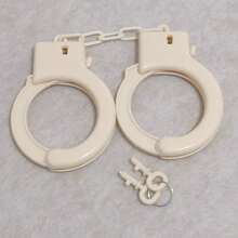 Authentic Silvery Plastic Handcuffs - Realistic Police Costume Accessory With No Battery Required, Perfect For Halloween Parties, Events, And Cosplay - , Lightweight, And Easy To Use - Multicolor - View 7