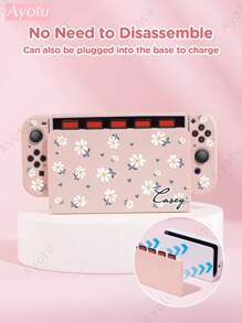 Ayotu Customizable Text & Name Compatible With Nintendo Switch/OLED/Lite Consoles & Accessories Set. Includes Protective Case, Storage Bag, Base Shell, Console Cover, Game Card Case, Controller Cover And More. High Definition Custom Design, Ideal Creative Gift For Birthday, Anniversary, Valentine's Day, Holidays - Multicolor - View 4