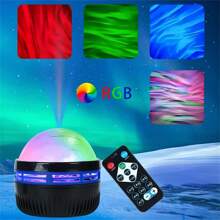 1 bucă Aurora LED pentru proiector, telecomandă RGB, potrivită pentru proiector de lumină de noapte pentru dormitor, proiector de stele, decor pentru camere pentru adulți, teatru acasă, decor cadou, camping, decor de nuntă, cadou cu lampă de proiecție magică, petrecere de vacanță, decorațiuni interioare, cadou de Crăciun