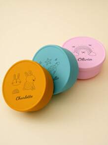 1pc Customized Silicone Baby Bowl, Feeding Training Tableware, Personalized Infant Food Storage - Multicolor - View 2