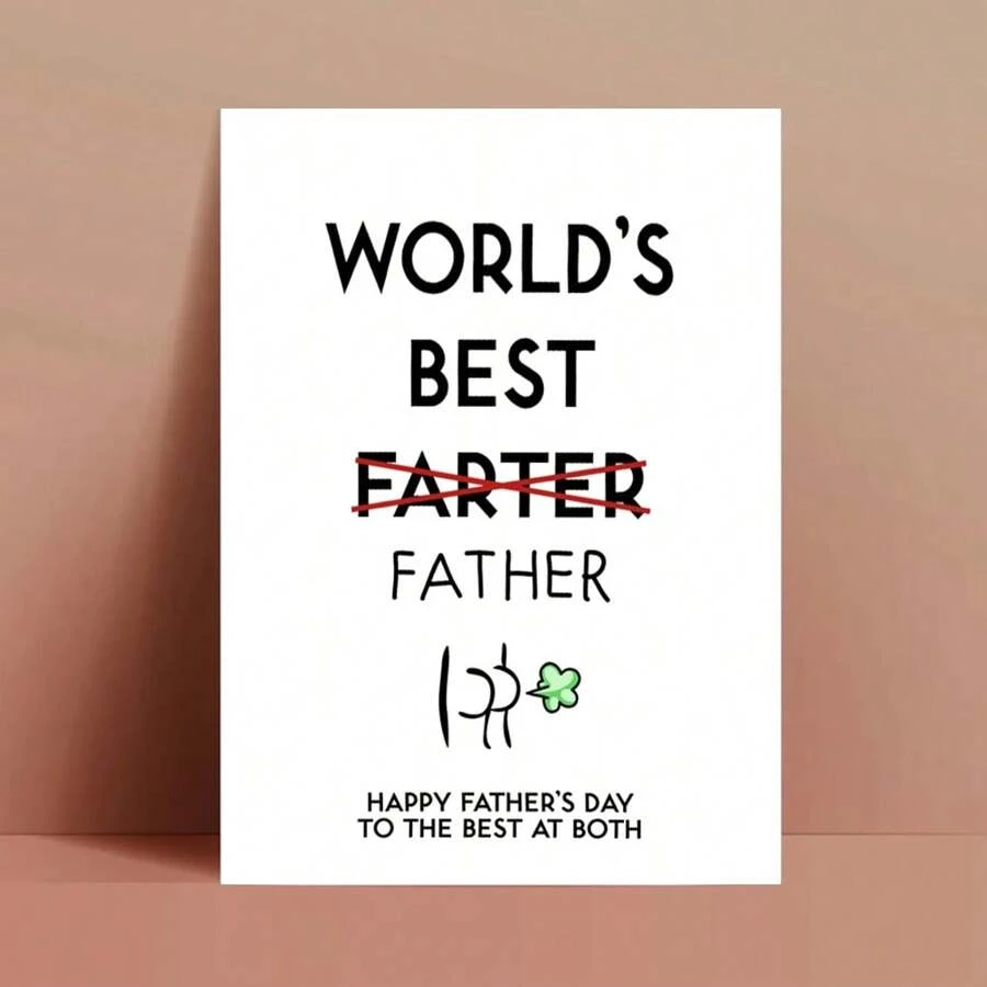 幽默的父亲节问候语、老爸笑话父亲节礼物、父亲节快乐卡片、老公父亲节、老爸卡片、有趣的父亲节礼物 - 多色 - 查看 1