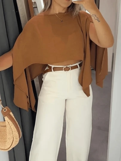 Blusa Bata Feminina Capa Multiformas