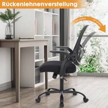 Chaise de bureau ergonomique, chaise de bureau avec support lombaire, accoudoirs réglables, chaise pivotante, chaise de bureau réglable en hauteur, chaises de bureau adaptées au bureau et à la chambre - Noir - Voir 7