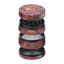 JBNG Leuchtende Blumen mit Totenkopf-Motiv Rollplatte und Grinder