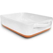 Baking Pan-Mora 9x13in Porcelain Baking Dish - Oven To Table, Freezer-New Fashion - 香草白 - 查看 9