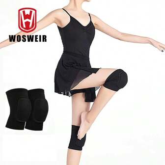 WOSWEIR Sports Dance Knee Pads For Men And Women,Kneeling Protection Pads For Dancing, Yoga, Roller Skating, Thick Padded And High Elastic Foam
