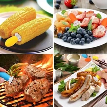 4/8/10pcs Stainless Steel Corn Holders - Interlocking Design, Convenient For Grilling And Home Cooking, Corn Cob Holders, Stainless Steel, Corn Roasting Forks, Suitable For Household Cooking, Party, Camping