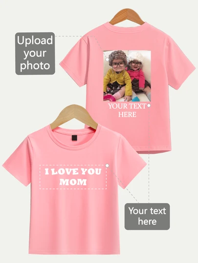 Camiseta personalizada con texto, foto y diseño personalizado para niñas, personaliza tu cumpleaños/nombre/bendición/foto/diseño, tops de verano para niñas, camisetas para niñas preadolescentes, personalización de gráficos de cumpleaños/días festivos, personalización de uniformes de equipo/al aire libre/escuela/deportes, camiseta negra de manga corta personalizada para niñas, regalo de vacaciones, regalo para mejor amiga, regalo de cumpleaños