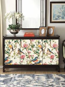 1 卷复古加厚古典优雅牡丹花枝、小鸟、绿叶、棕色树枝,适用于家庭装饰、厨房橱柜、桌椅、房间背景、家庭装修、DIY、防水、防污、易清洁、自粘、撕下粘贴壁纸、墙贴、墙贴房间装饰墙面装饰浴室装饰卧室装饰房间装饰用品客厅装饰房屋装饰家居装饰客厅墙壁艺术墙纸 - 彩色 - 查看 6