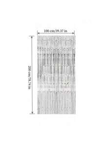 4 件装铝箔窗帘背景红色金属丝箔流苏窗帘照片亭道具适用于生日婚礼订婚婴儿洗礼单身派对圣诞节节日庆祝派对装饰、毕业典礼、性别揭晓、迪斯科派对 - 紅色 - 查看 14