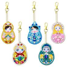 Diamond Painting Keychain Kit, Diamond Art Keychain, Diamond Painting Kit For Children, Bag Keychain Ornament, 5D Double-Sided Dot Diamond Butterfly And Heart Keychain, Suitable For Kids And Adults, DIY Craft