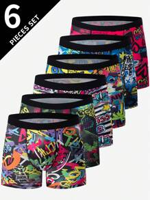 6 Pairs Teen Boys/Young Boy Mid Rise Boxer Briefs